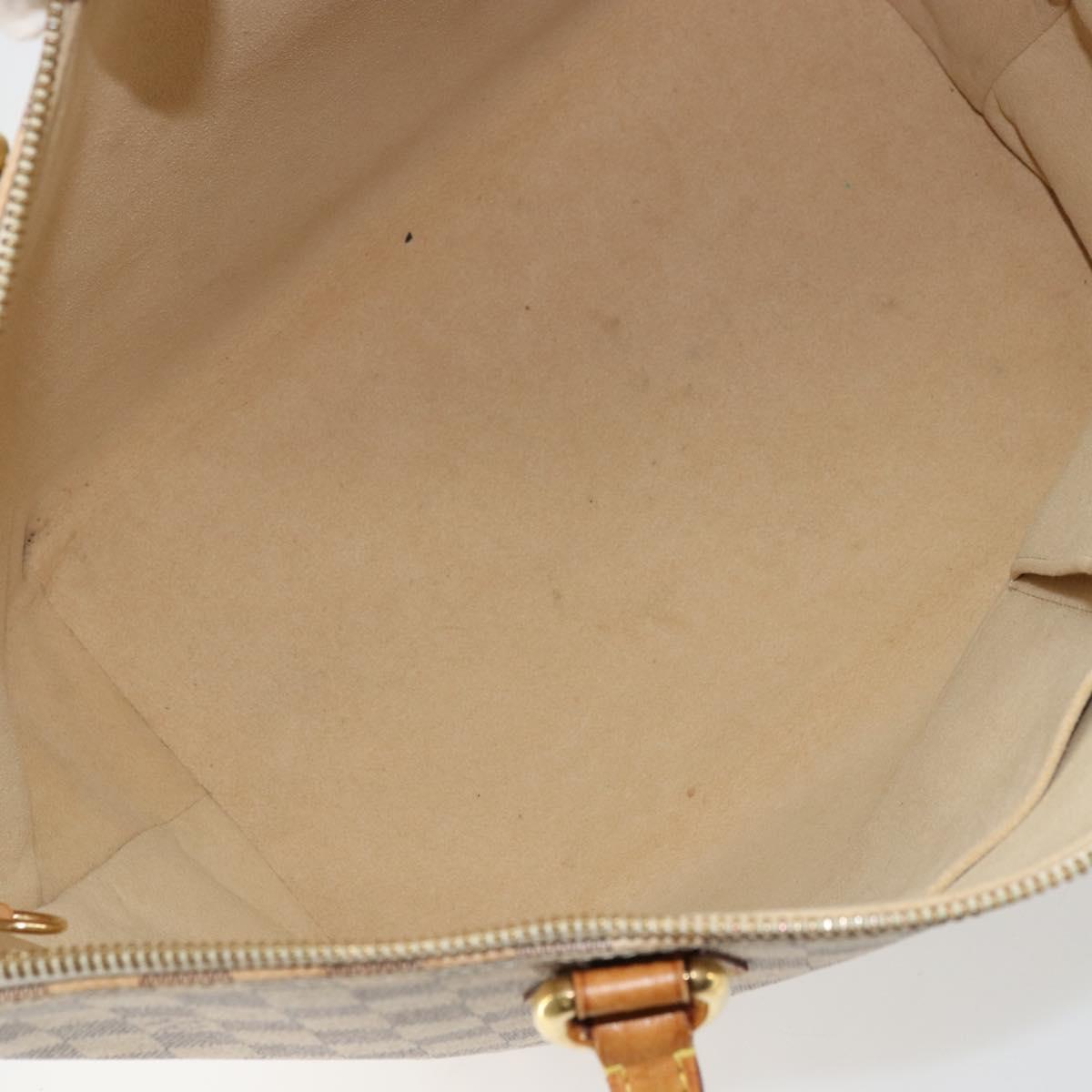 LOUIS VUITTON Damier Azur Saleya MM Tote Bag N51185 LV Auth 177559