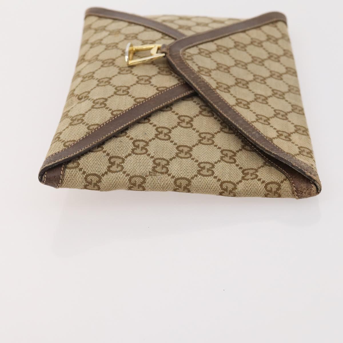GUCCI MCM GG Canvas Vicetos Logogram Clutch Bag 3 Set Beige Brown Auth 177575