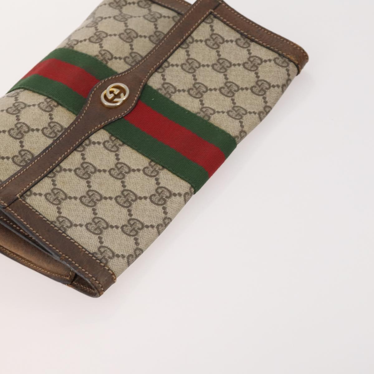 GUCCI MCM GG Canvas Vicetos Logogram Clutch Bag 3 Set Beige Brown Auth 177575
