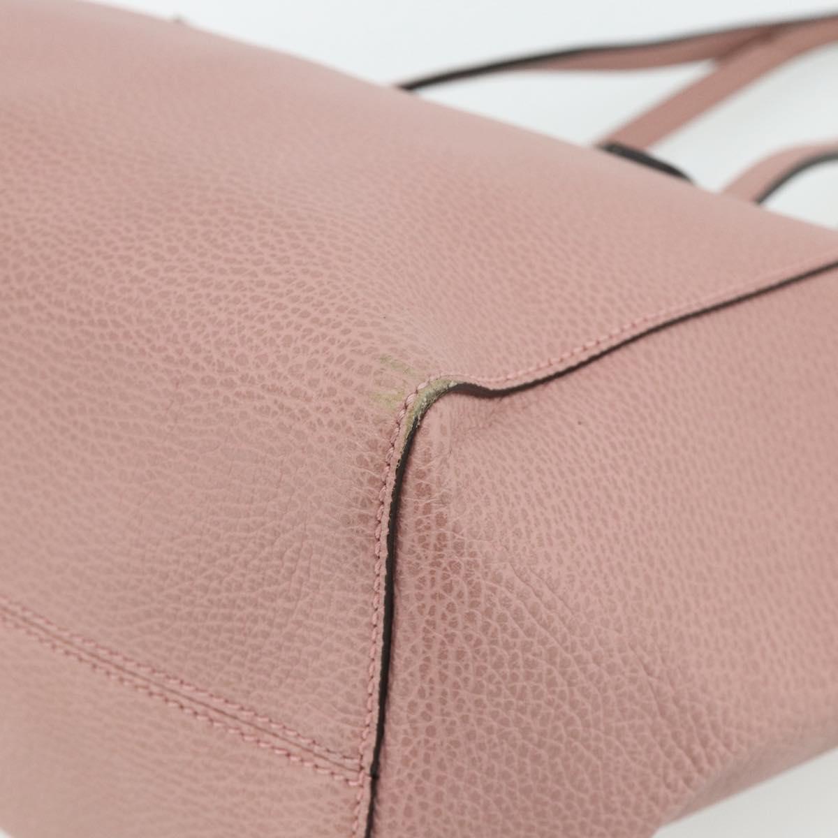 GUCCI Swing Tote Bag Leather Pink Gold 354408 Auth 177603