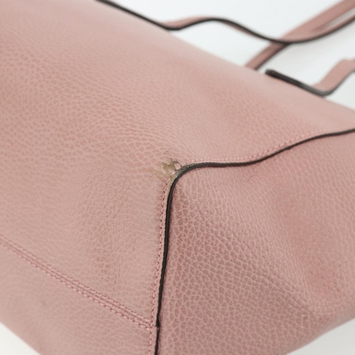 GUCCI Swing Tote Bag Leather Pink Gold 354408 Auth 177603