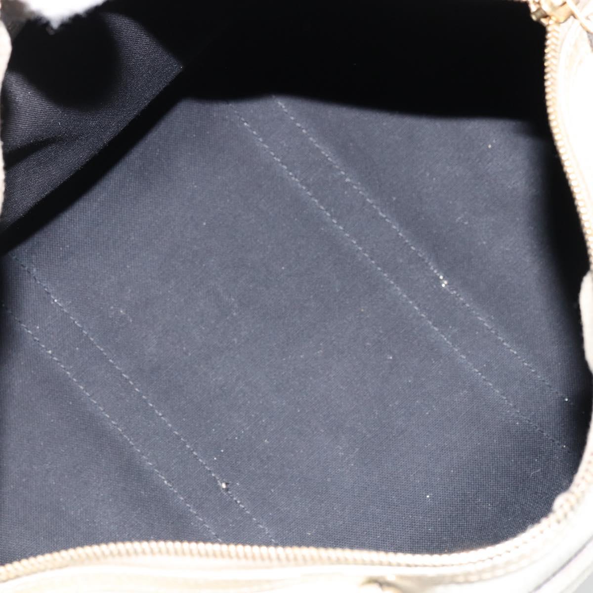 GUCCI GG Supreme Boston Bag PVC White Gold 193603 Auth 177613A