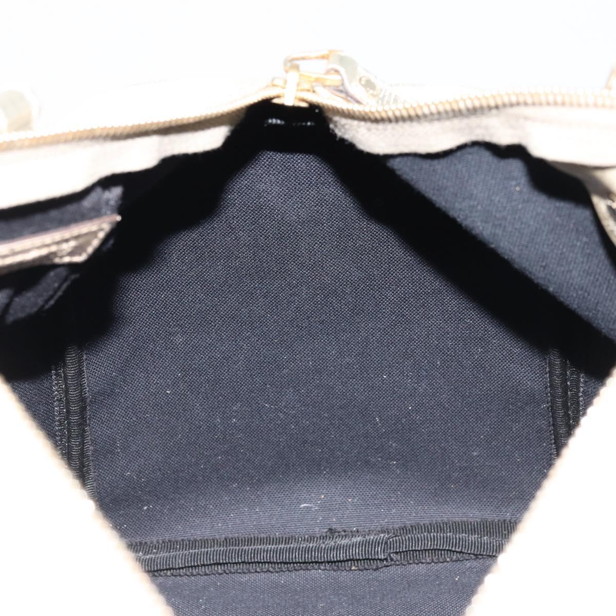 GUCCI GG Supreme Boston Bag PVC White Gold 193603 Auth 177613A