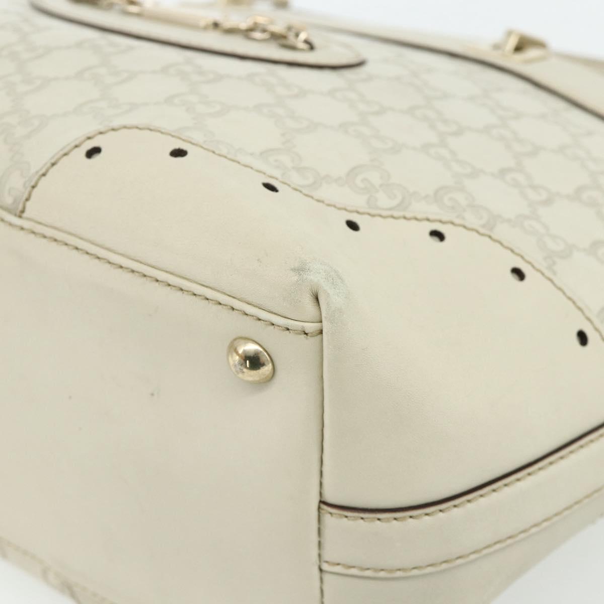 GUCCI GG Canvas Guccissima Tote Bag Leather Ivory Gold 145993 Auth 177615