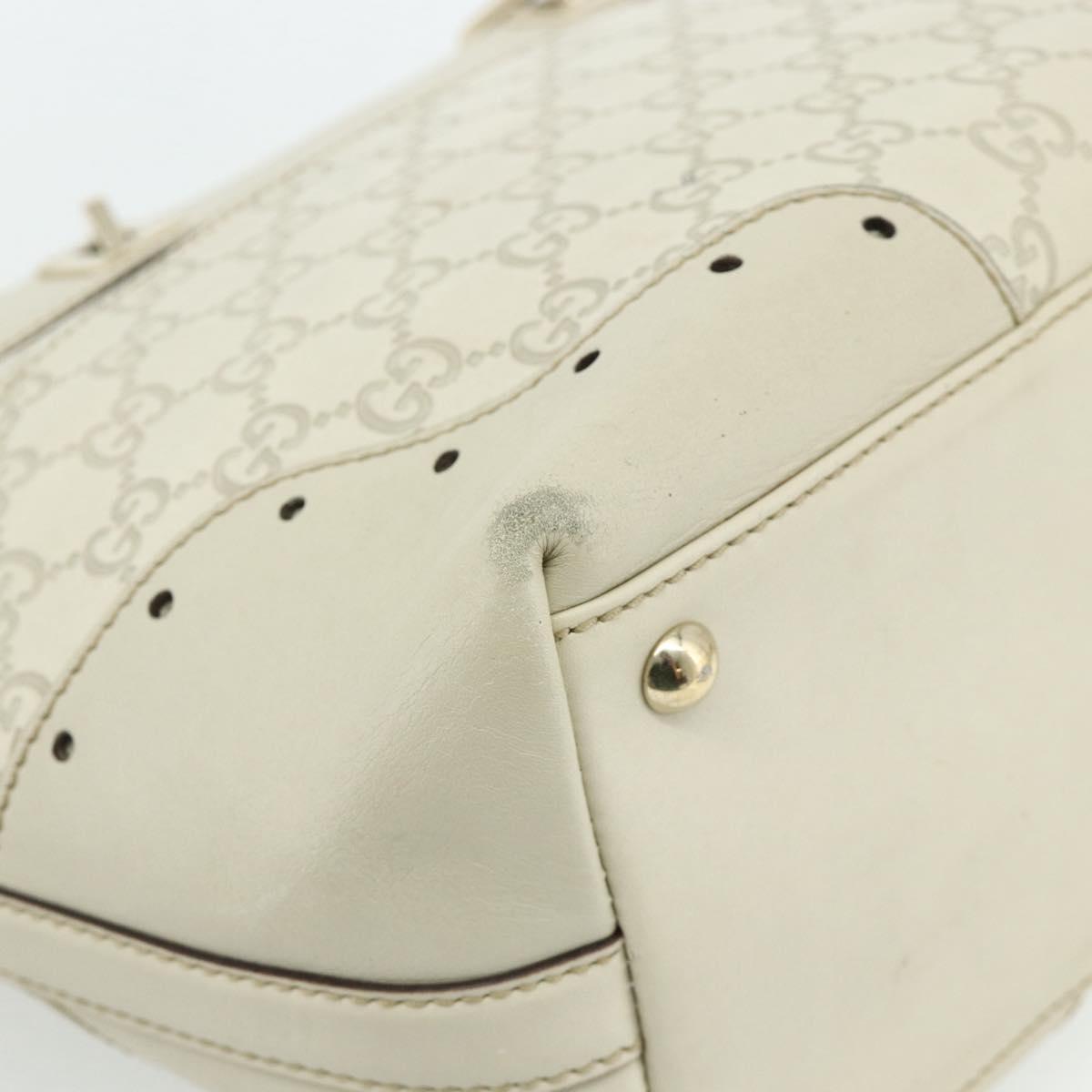 GUCCI GG Canvas Guccissima Tote Bag Leather Ivory Gold 145993 Auth 177615