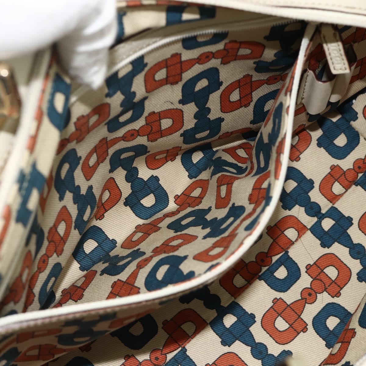 GUCCI GG Canvas Guccissima Tote Bag Leather Ivory Gold 145993 Auth 177615