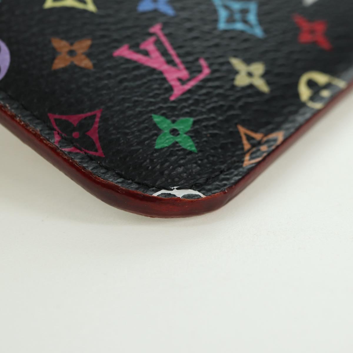 LOUIS VUITTON Multicolor Pochette Cles NM Coin Purse Black M60279 Auth 177627SAM