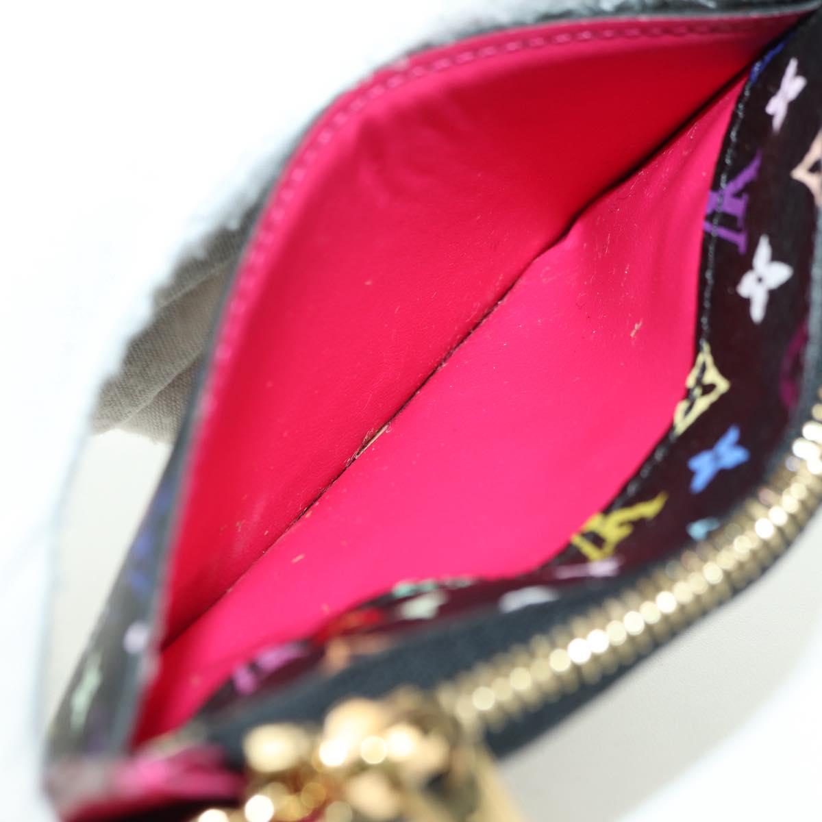 LOUIS VUITTON Multicolor Pochette Cles NM Coin Purse Black M60279 Auth 177627SAM