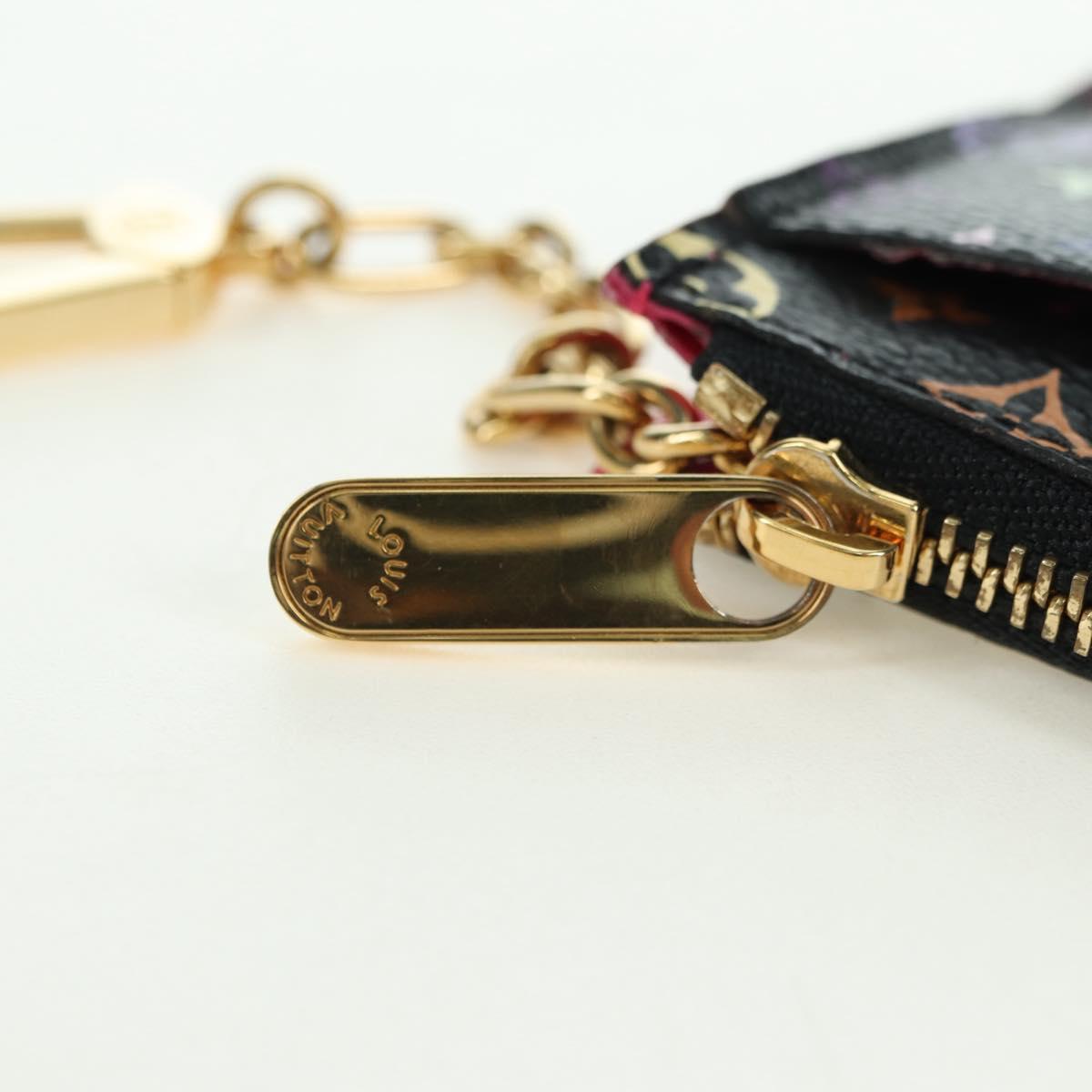 LOUIS VUITTON Multicolor Pochette Cles NM Coin Purse Black M60279 Auth 177627SAM