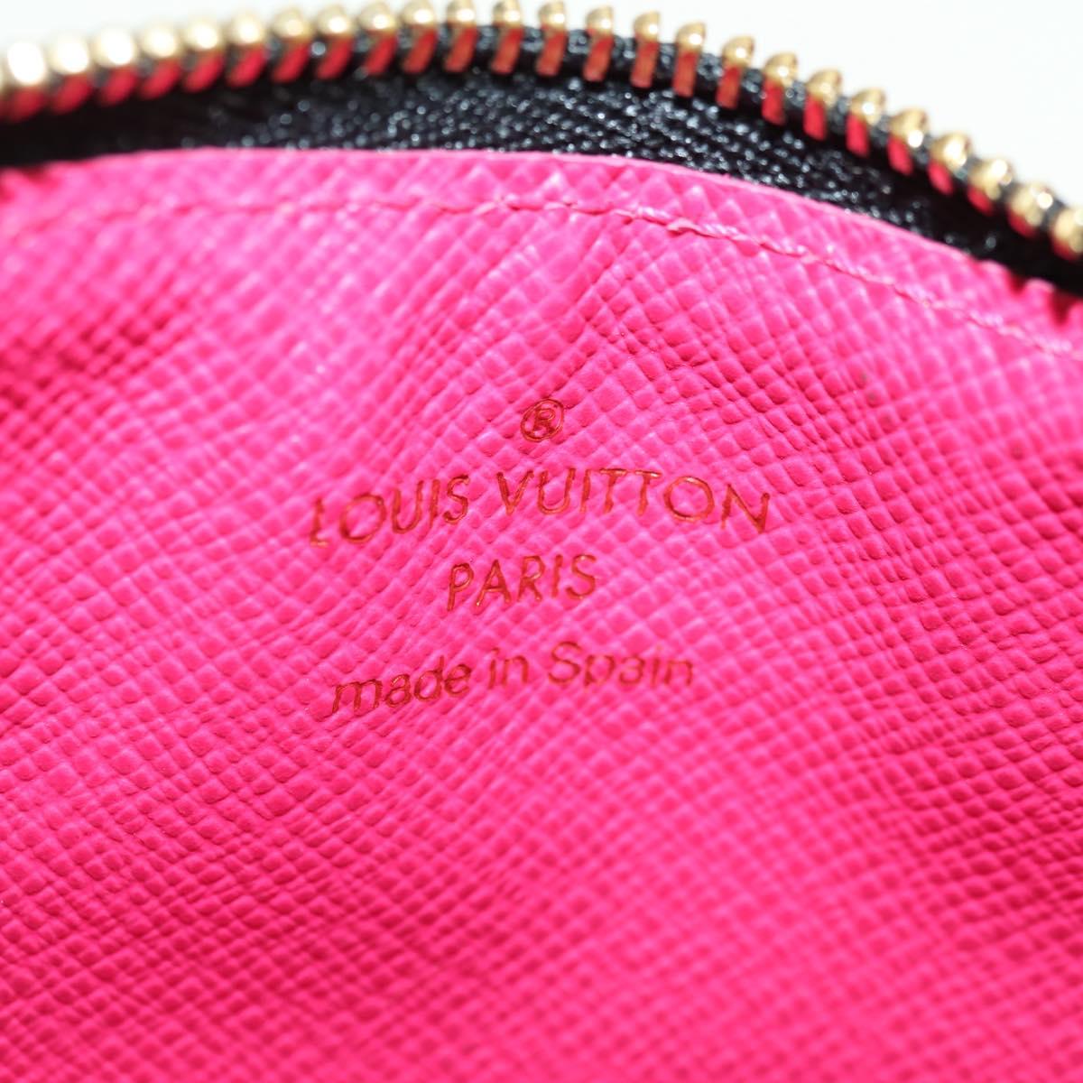 LOUIS VUITTON Multicolor Pochette Cles NM Coin Purse Black M60279 Auth 177627SAM
