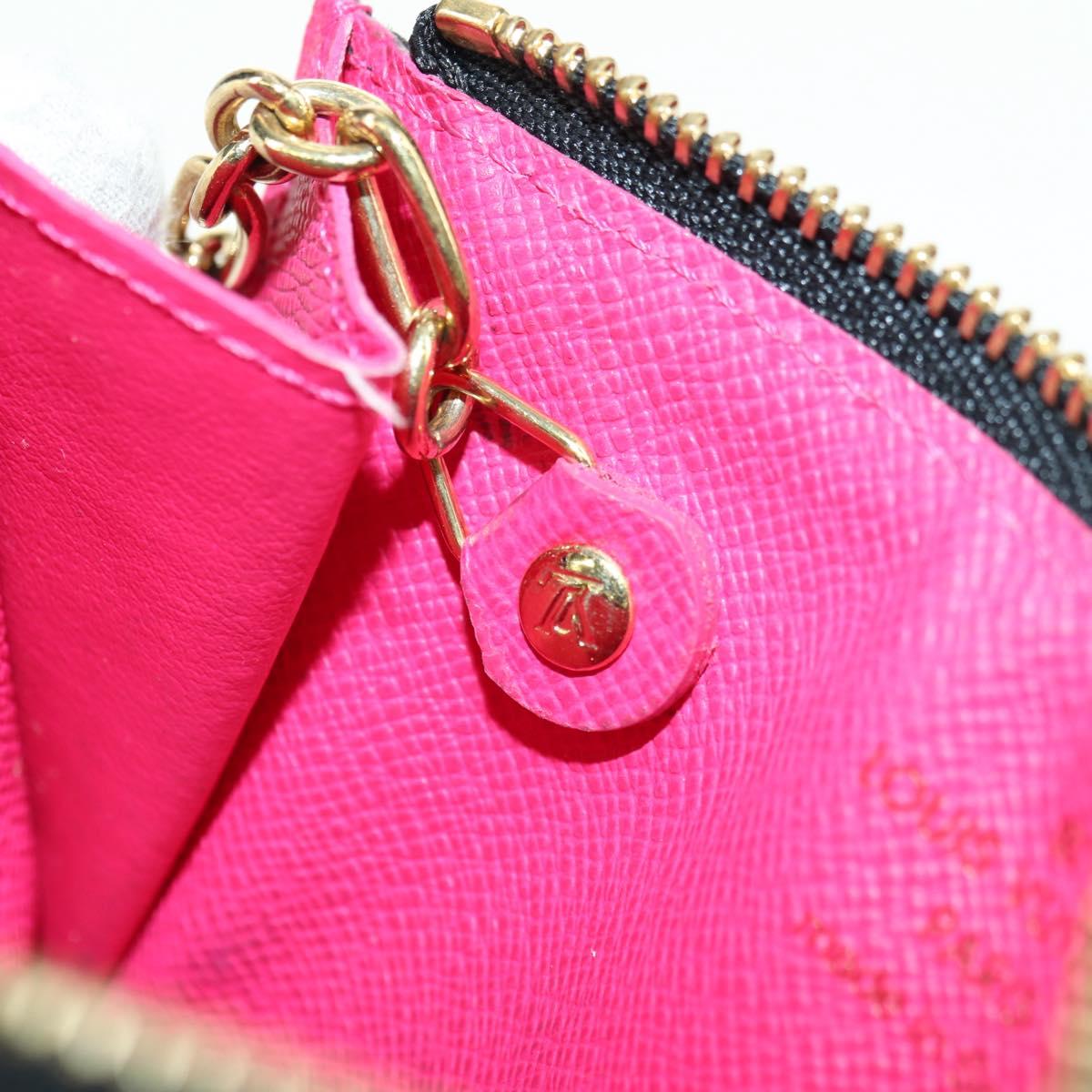 LOUIS VUITTON Multicolor Pochette Cles NM Coin Purse Black M60279 Auth 177627SAM