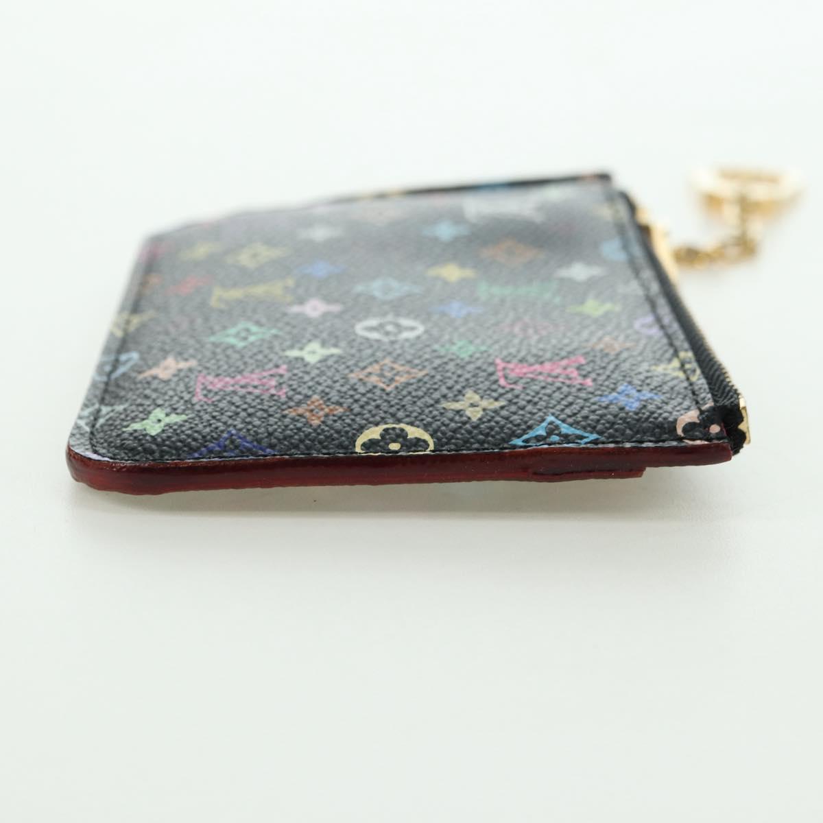 LOUIS VUITTON Multicolor Pochette Cles NM Coin Purse Black M60279 Auth 177627SAM
