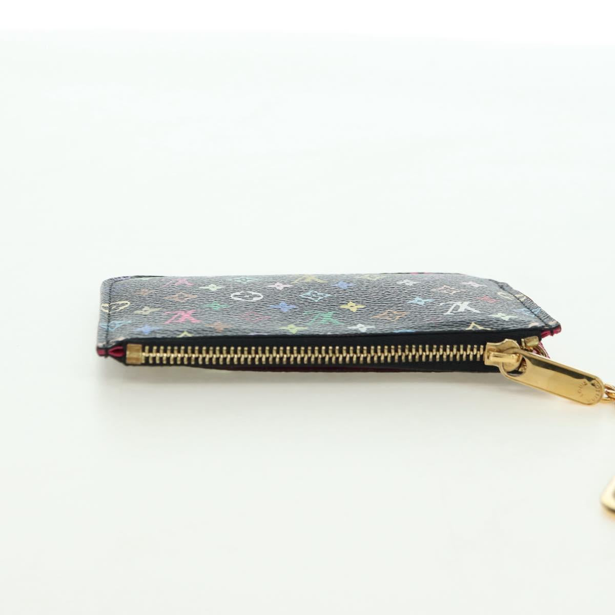 LOUIS VUITTON Multicolor Pochette Cles NM Coin Purse Black M60279 Auth 177627SAM