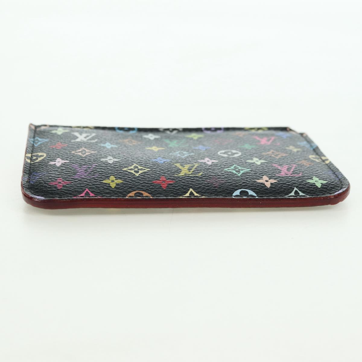 LOUIS VUITTON Multicolor Pochette Cles NM Coin Purse Black M60279 Auth 177627SAM