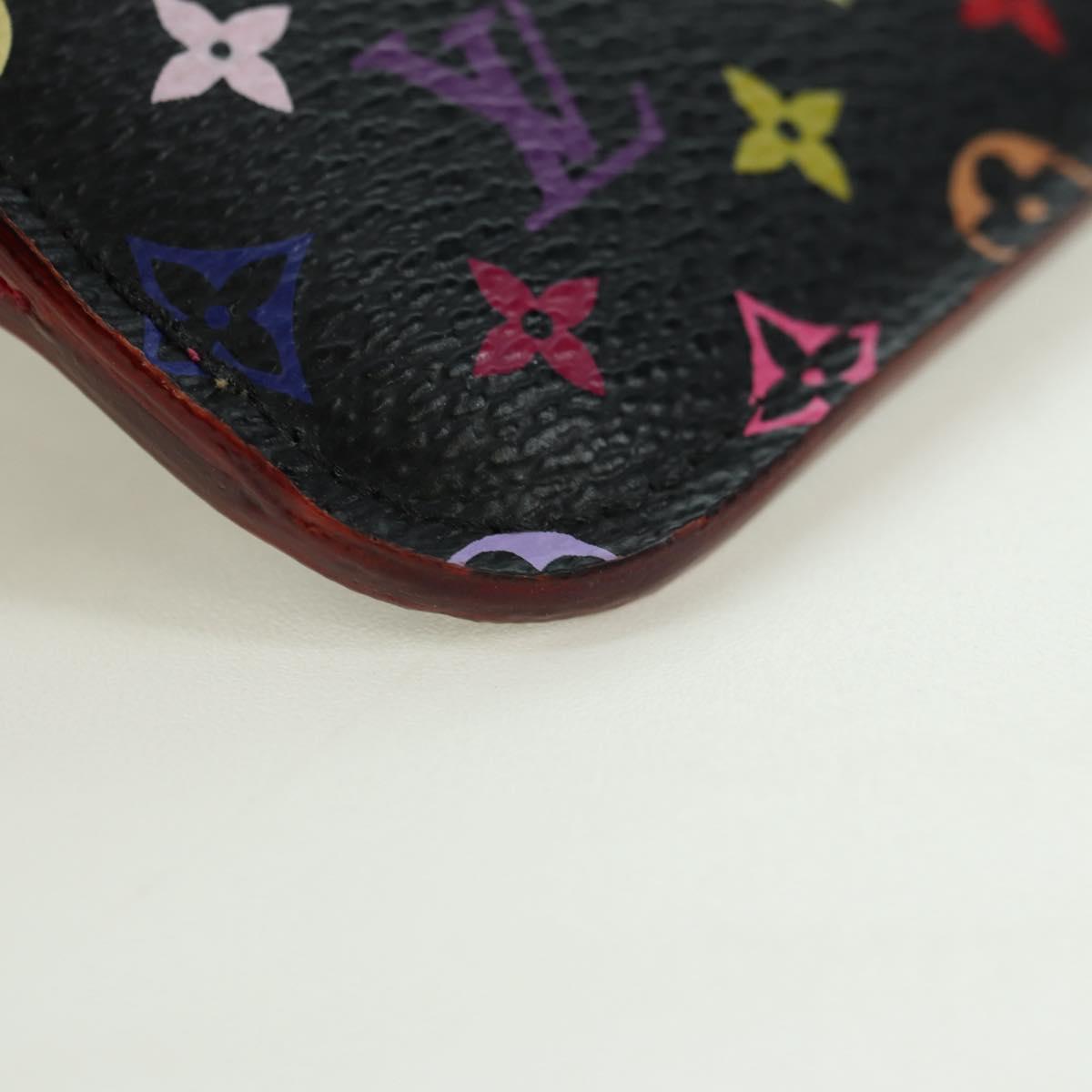 LOUIS VUITTON Multicolor Pochette Cles NM Coin Purse Black M60279 Auth 177627SAM