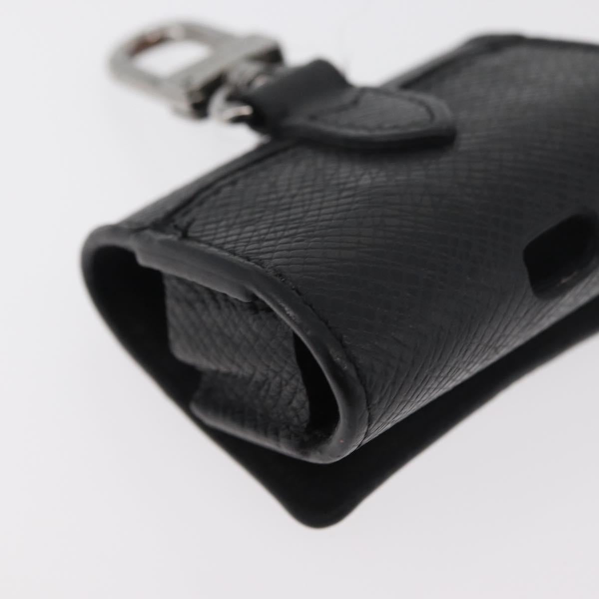 LOUIS VUITTON Monogram Eclipse Etui Earphone Case Black N00341 LV Auth 177630A