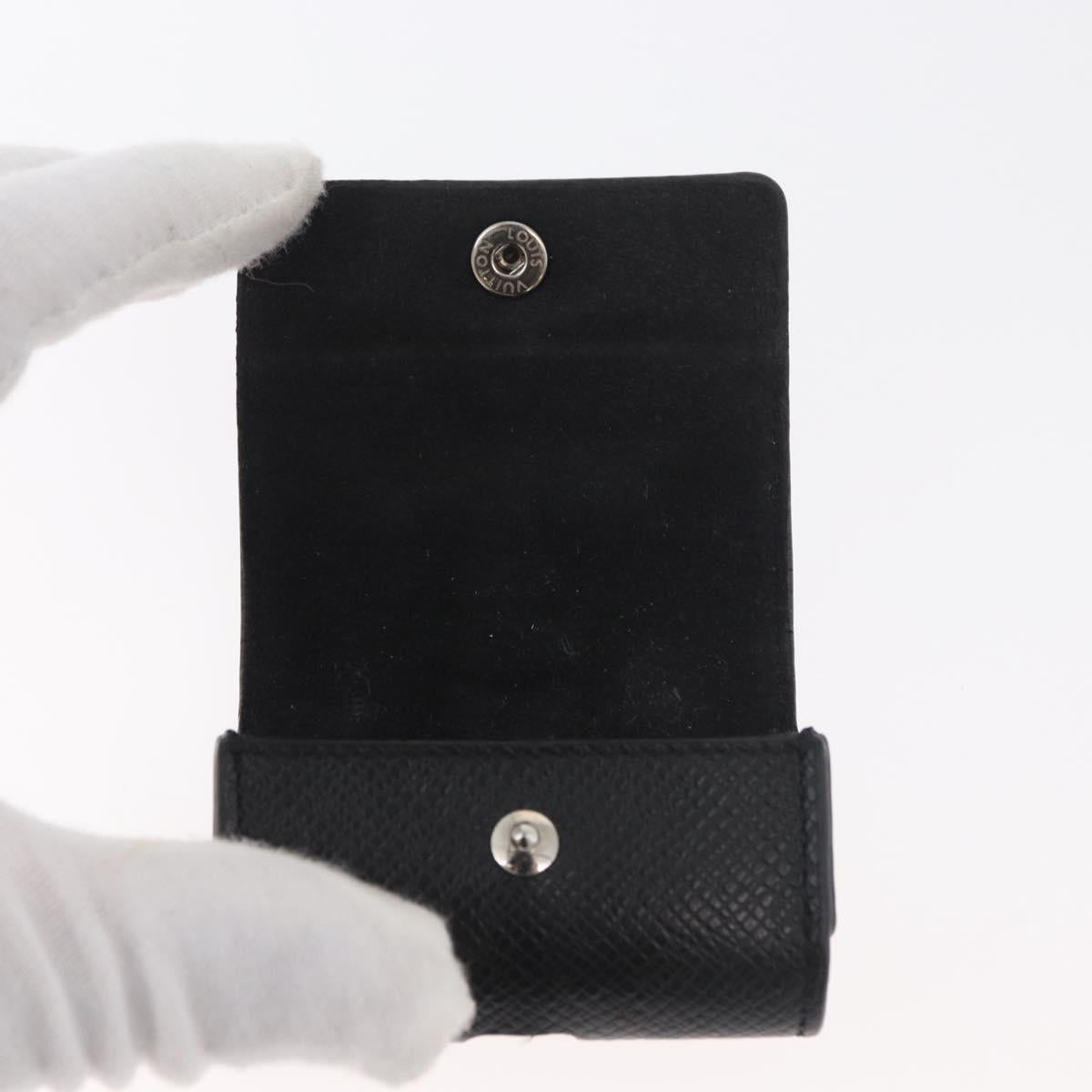 LOUIS VUITTON Monogram Eclipse Etui Earphone Case Black N00341 LV Auth 177630A