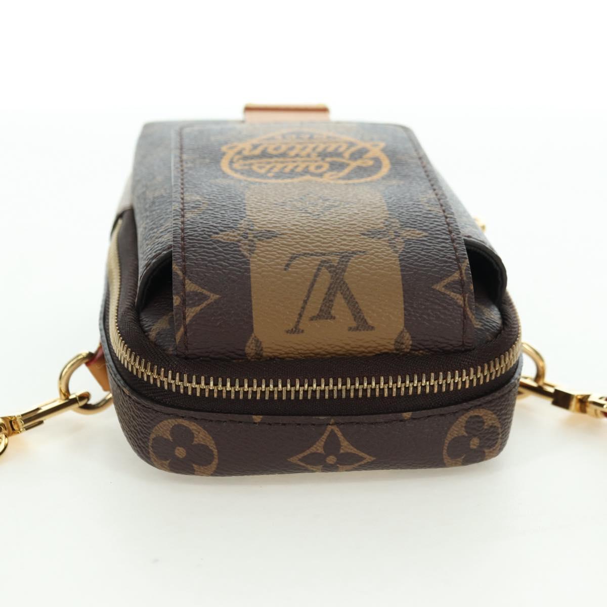 LOUIS VUITTON Monogram Stripe LVxNIGO Double Phone Pouch M81005 LV Auth 177632M