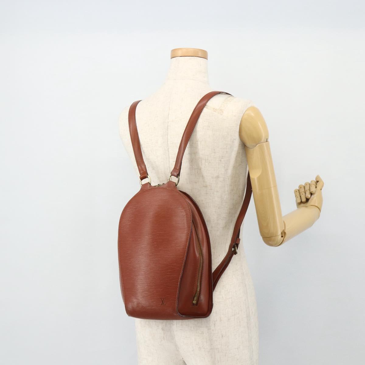 LOUIS VUITTON Epi Mabillon Backpack Brown M52233 LV Auth 177640