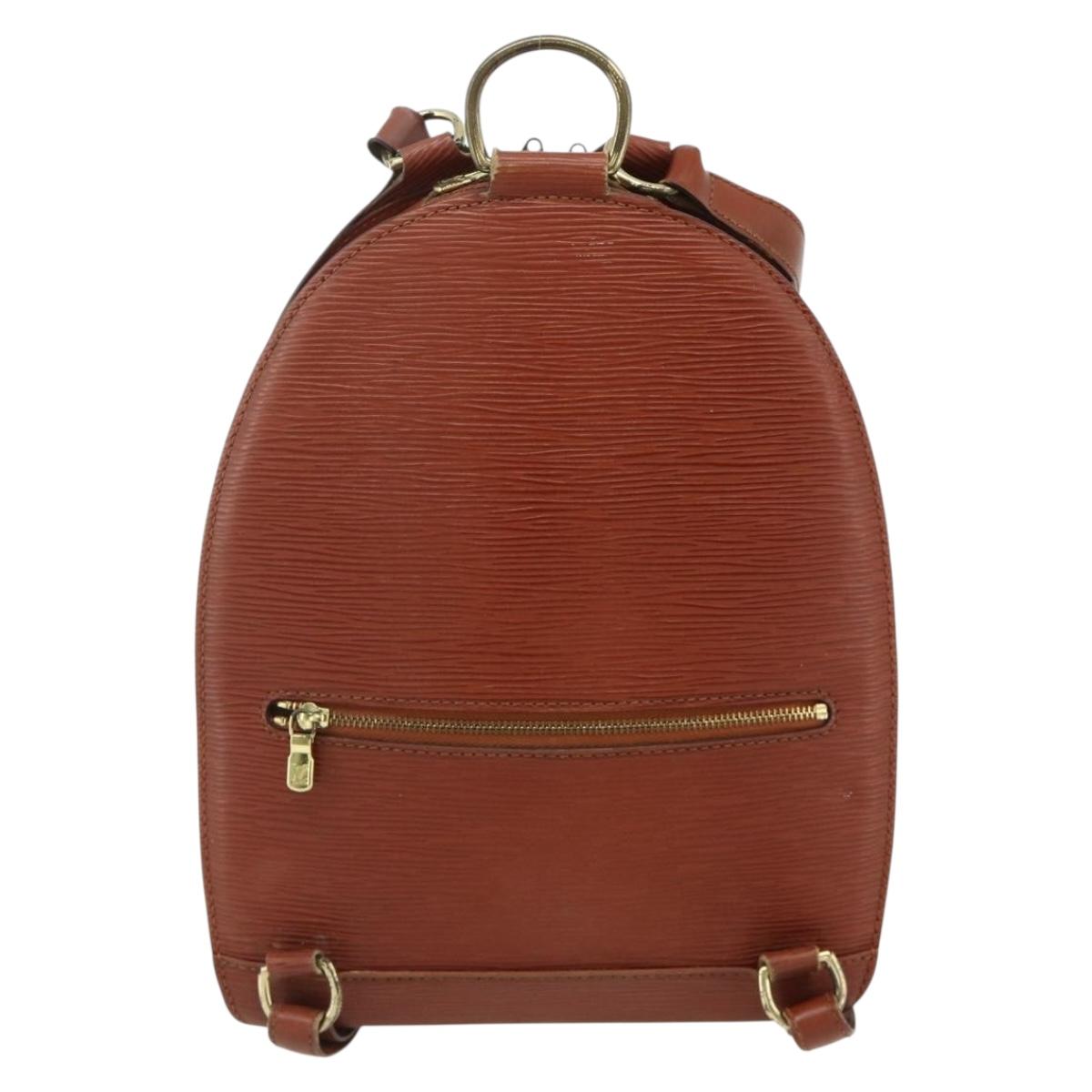 LOUIS VUITTON Epi Mabillon Backpack Brown M52233 LV Auth 177640