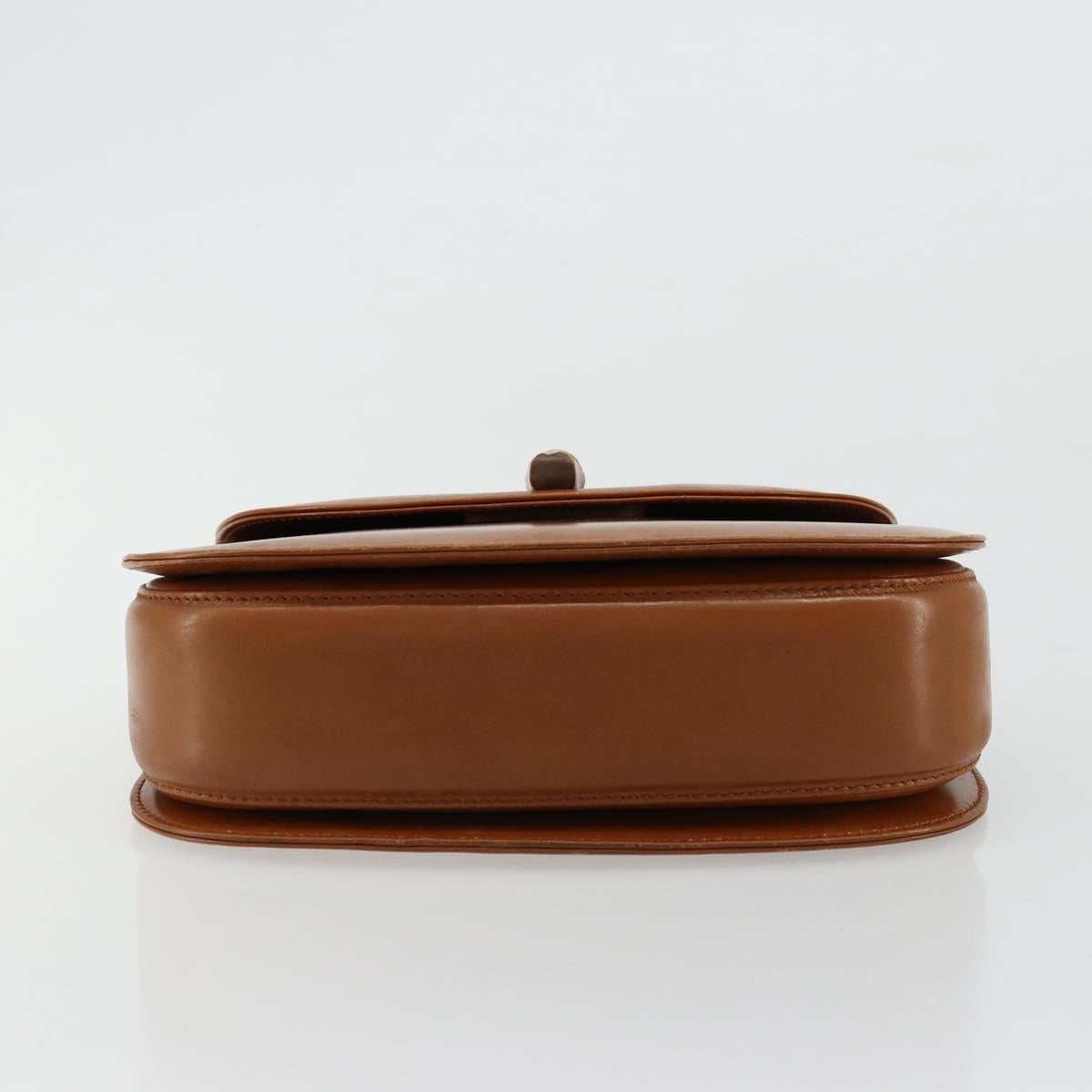 GUCCI Bamboo Hand Bag Leather Brown Gold 000 2046 0188 Auth 177643A