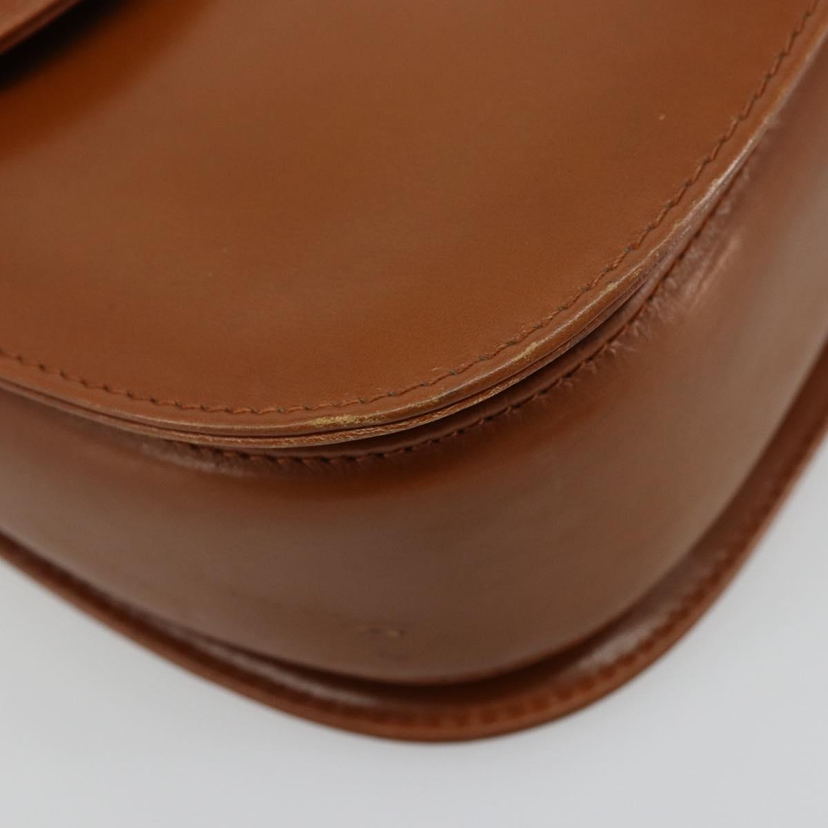 GUCCI Bamboo Hand Bag Leather Brown Gold 000 2046 0188 Auth 177643A