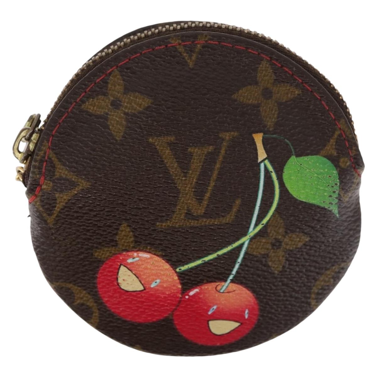 LOUIS VUITTON Monogram Cherry Porte Monnaie Ron Coin Purse M95043 Auth 177653V