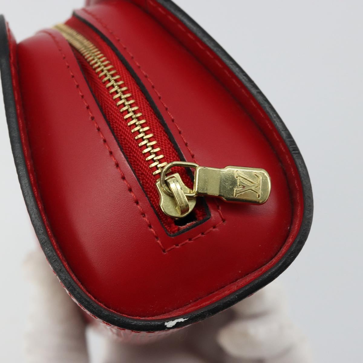 LOUIS VUITTON Epi Dauphine PM Pouch Castilian Red M48447 LV Auth 177655