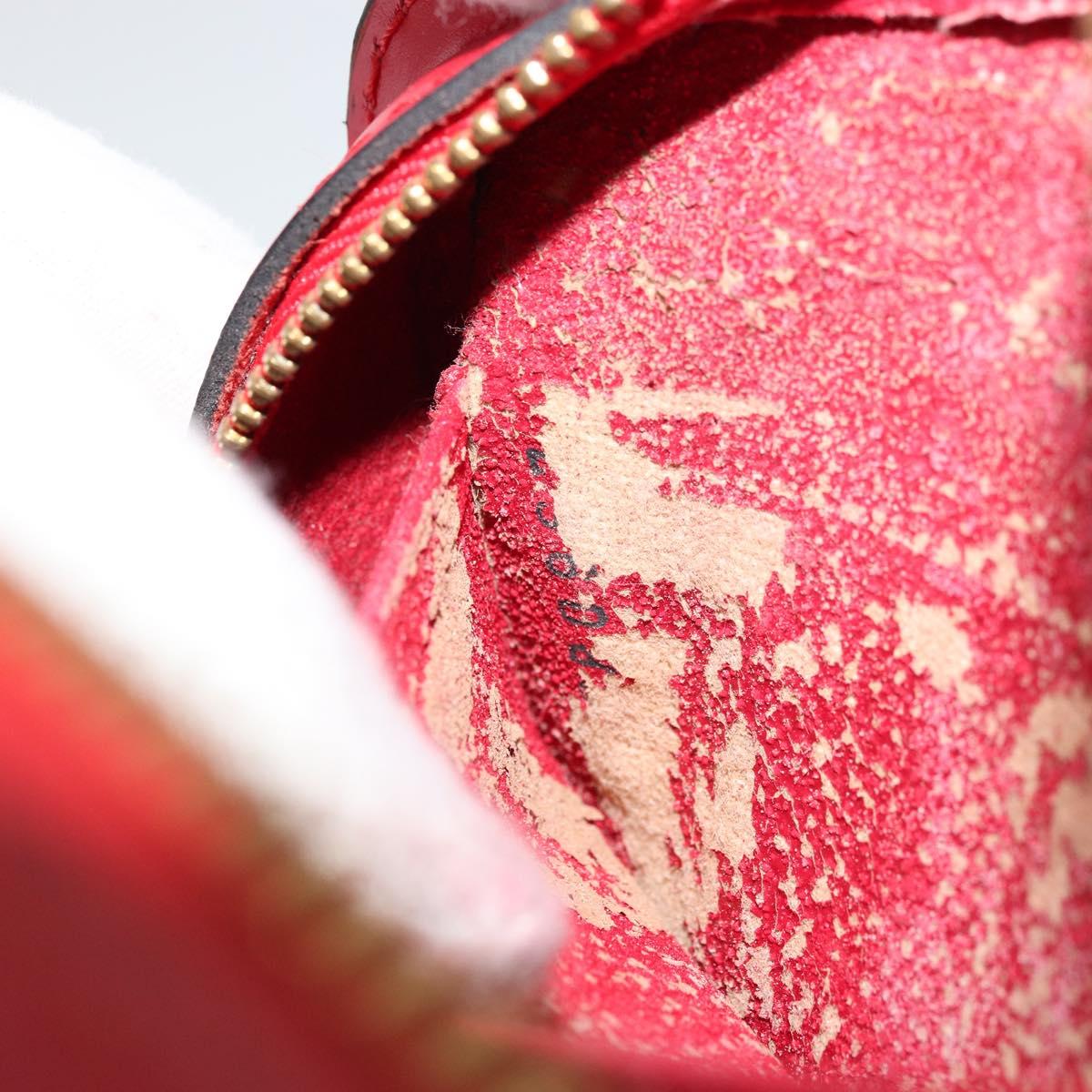 LOUIS VUITTON Epi Dauphine PM Pouch Castilian Red M48447 LV Auth 177655