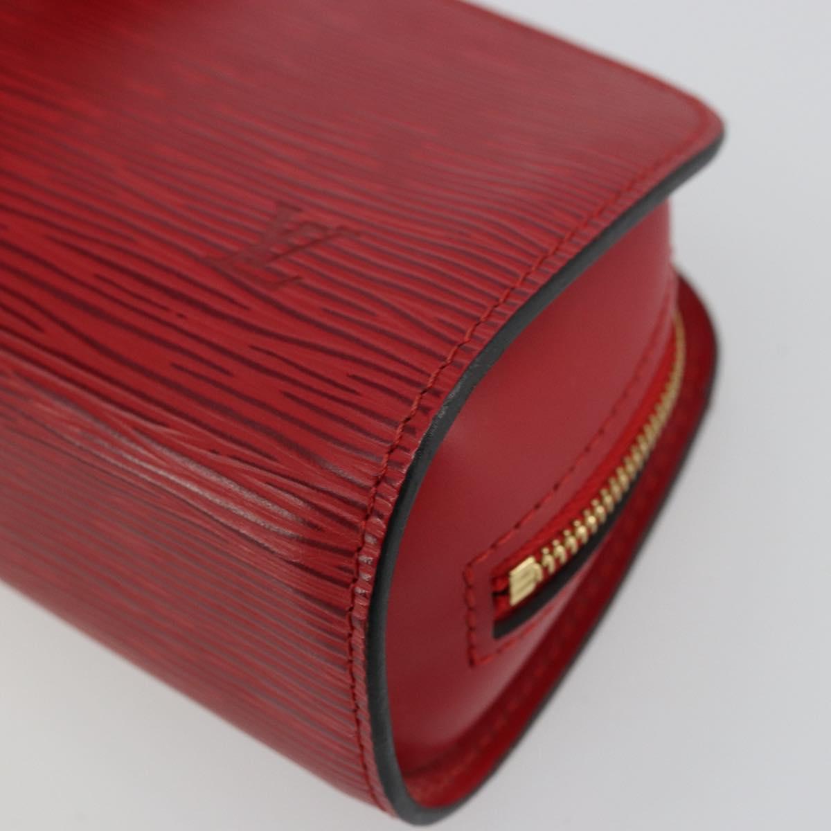 LOUIS VUITTON Epi Dauphine PM Pouch Castilian Red M48447 LV Auth 177655