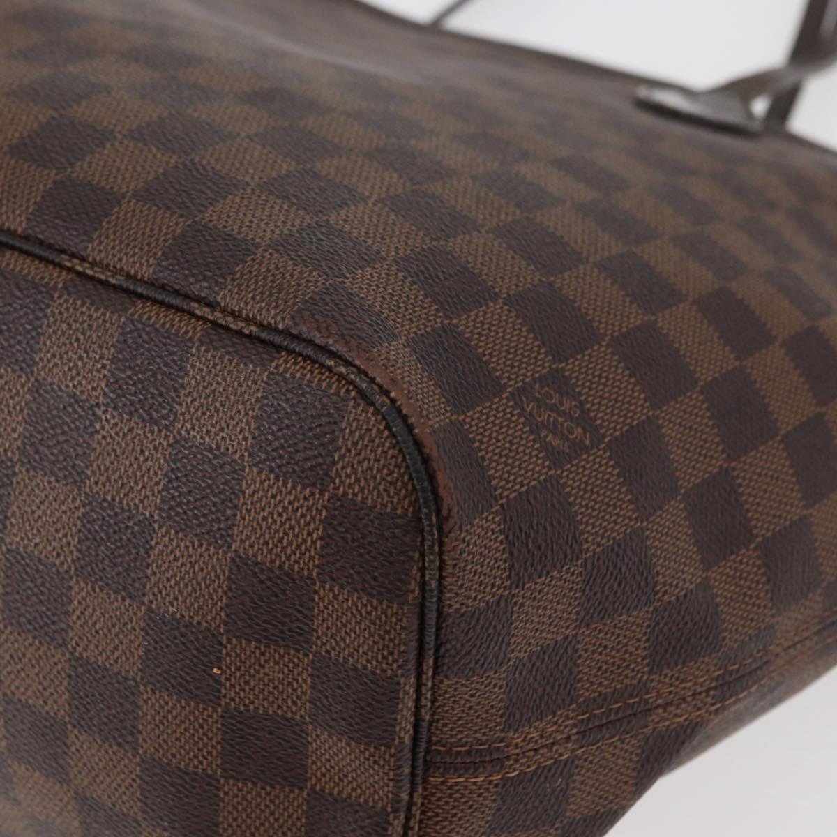 LOUIS VUITTON Damier Azur Neverfull MM Tote Bag N41605 LV Auth 177682