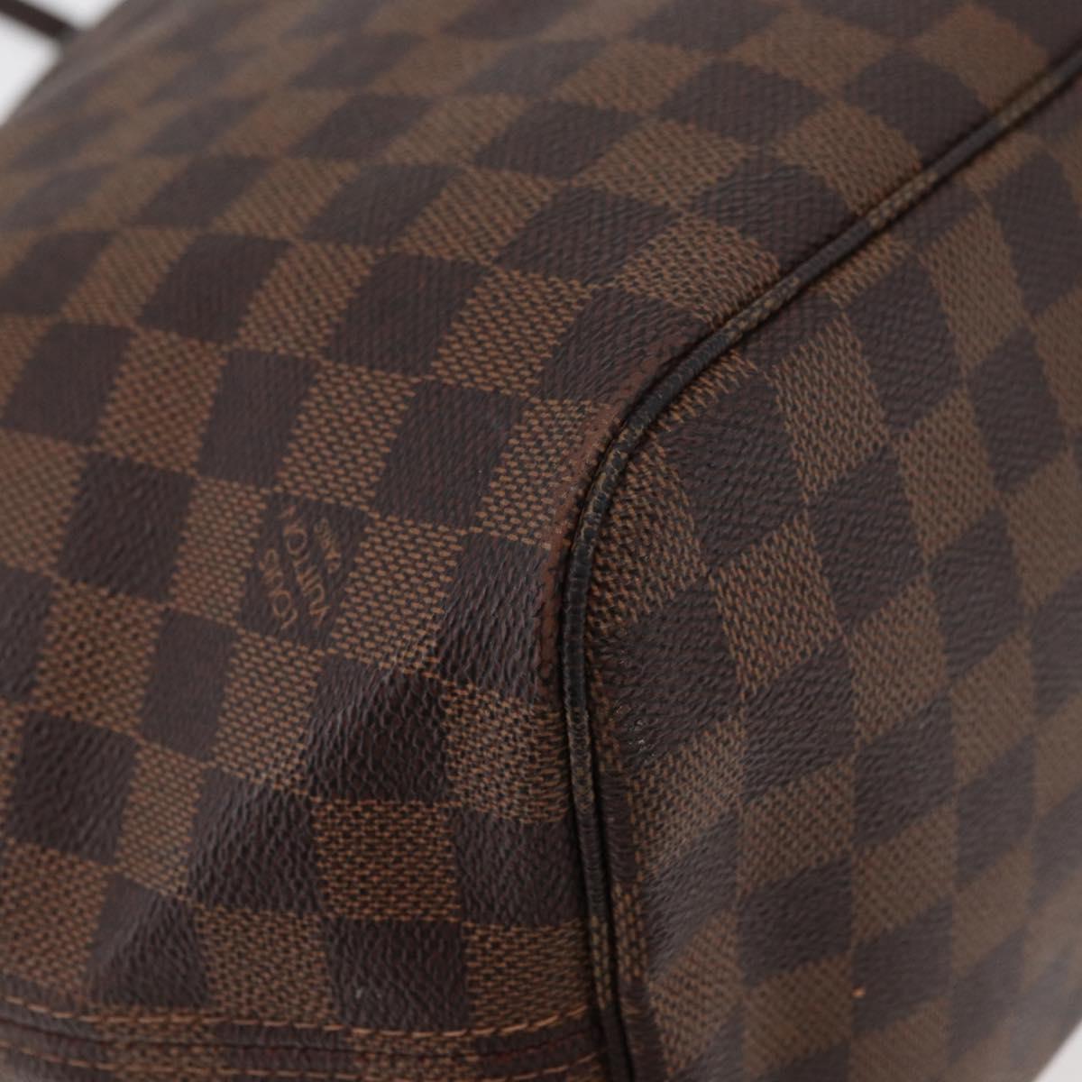 LOUIS VUITTON Damier Azur Neverfull MM Tote Bag N41605 LV Auth 177682