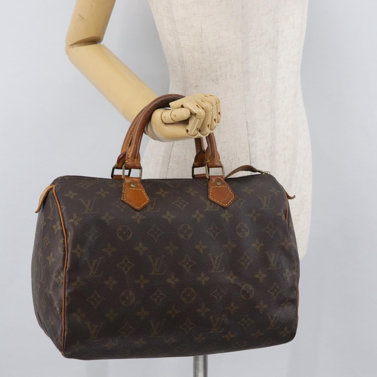 LOUIS VUITTON Monogram Speedy 30 Hand Bag M41526 LV Auth 177683