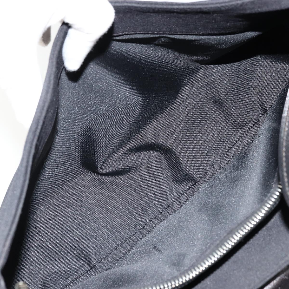 FENDI Shoulder Bag Black Silver Auth 177685