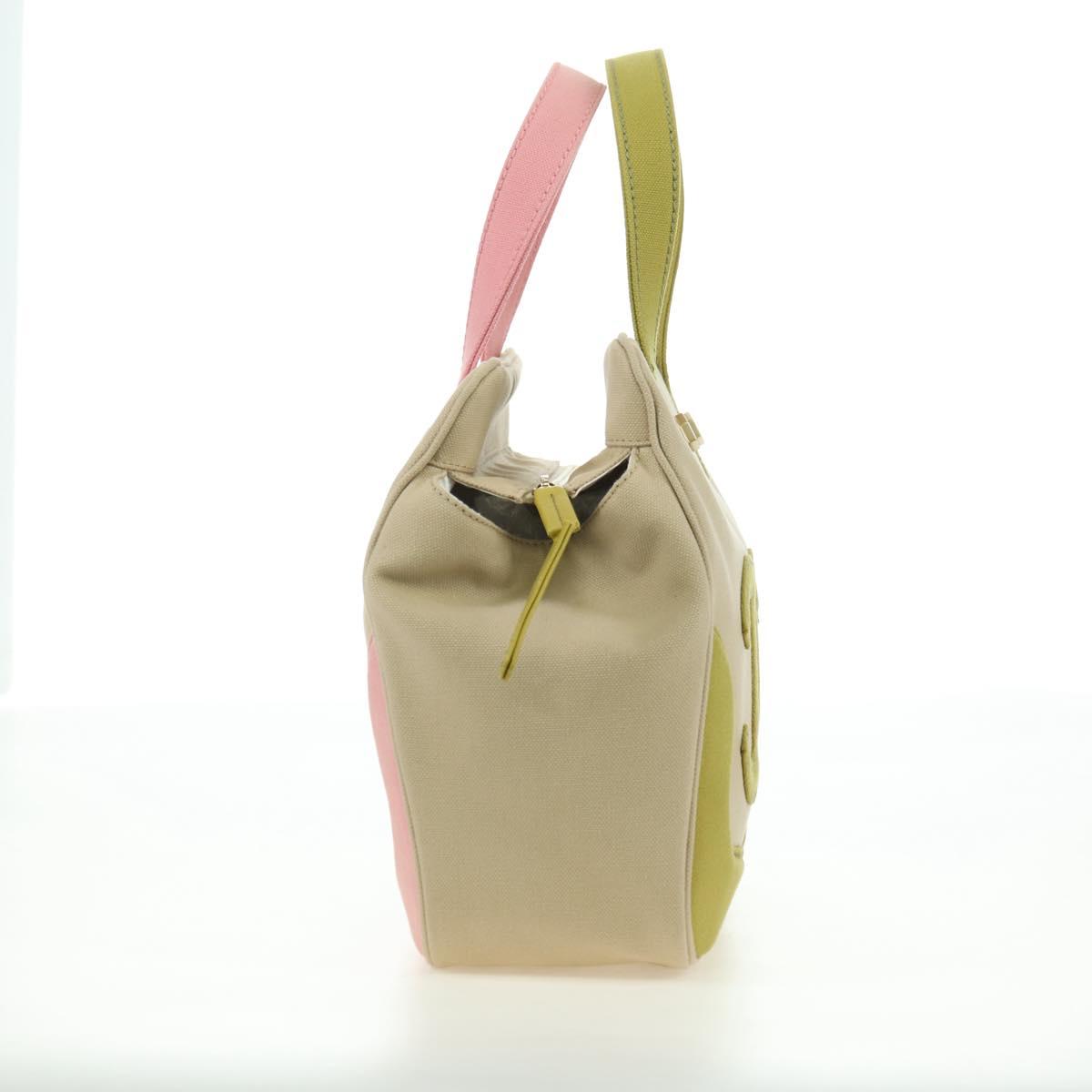 CHANEL Marshmallow Bag Tote Bag Canvas Beige Gold CC Auth 177697V