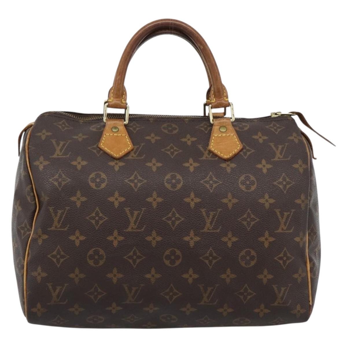 LOUIS VUITTON Monogram Speedy 30 Hand Bag M41526 LV Auth 177699