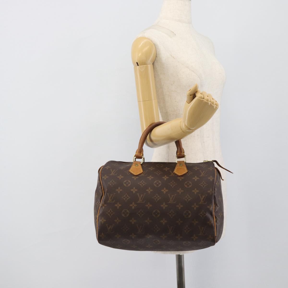 LOUIS VUITTON Monogram Speedy 30 Hand Bag M41526 LV Auth 177699
