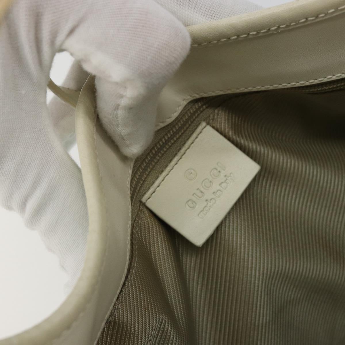 GUCCI GG Canvas Jackie Shoulder Bag Light Blue Gold 001 4057 Auth 177714