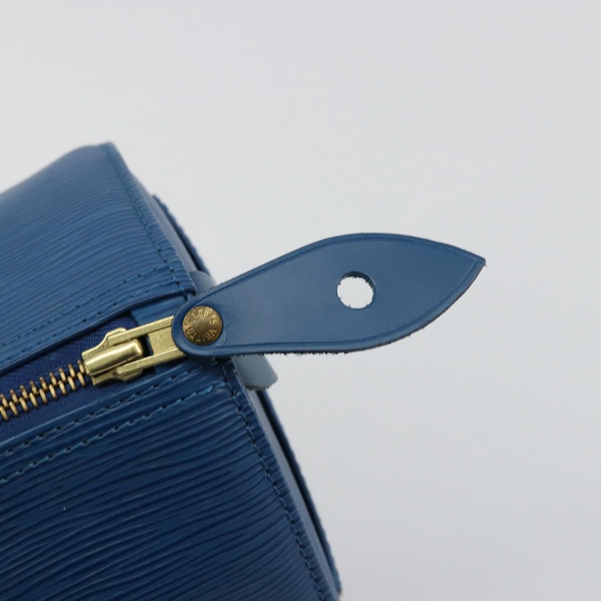 LOUIS VUITTON Epi Speedy 25 Hand Bag Toledo Blue M43015 LV Auth 177728A