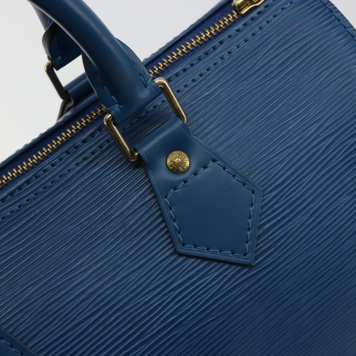 LOUIS VUITTON Epi Speedy 25 Hand Bag Toledo Blue M43015 LV Auth 177728A