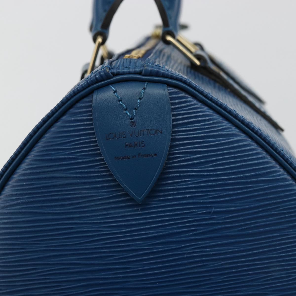 LOUIS VUITTON Epi Speedy 25 Hand Bag Toledo Blue M43015 LV Auth 177728A