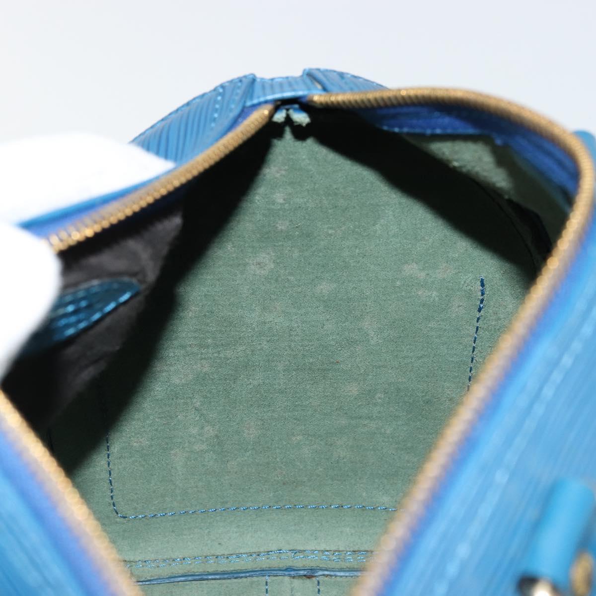LOUIS VUITTON Epi Speedy 25 Hand Bag Toledo Blue M43015 LV Auth 177728A