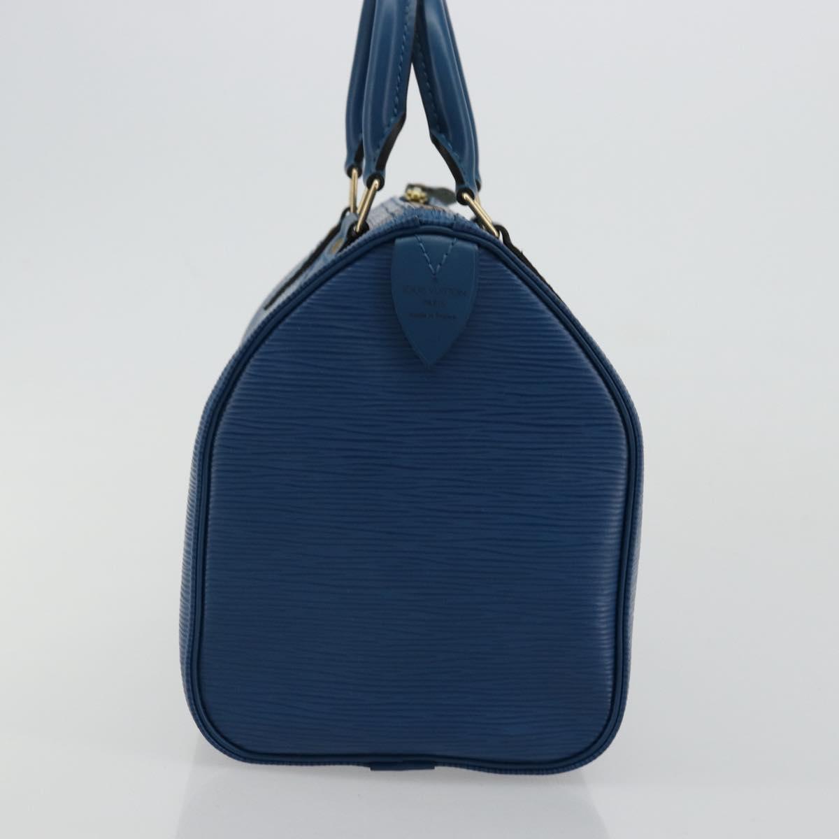 LOUIS VUITTON Epi Speedy 25 Hand Bag Toledo Blue M43015 LV Auth 177728A