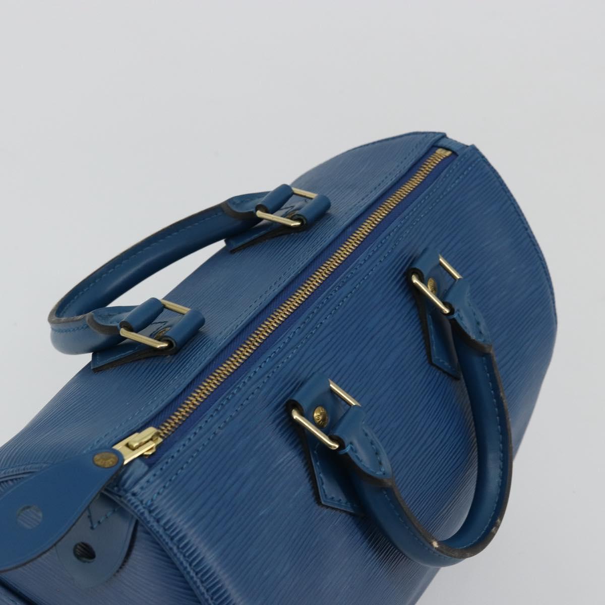 LOUIS VUITTON Epi Speedy 25 Hand Bag Toledo Blue M43015 LV Auth 177728A
