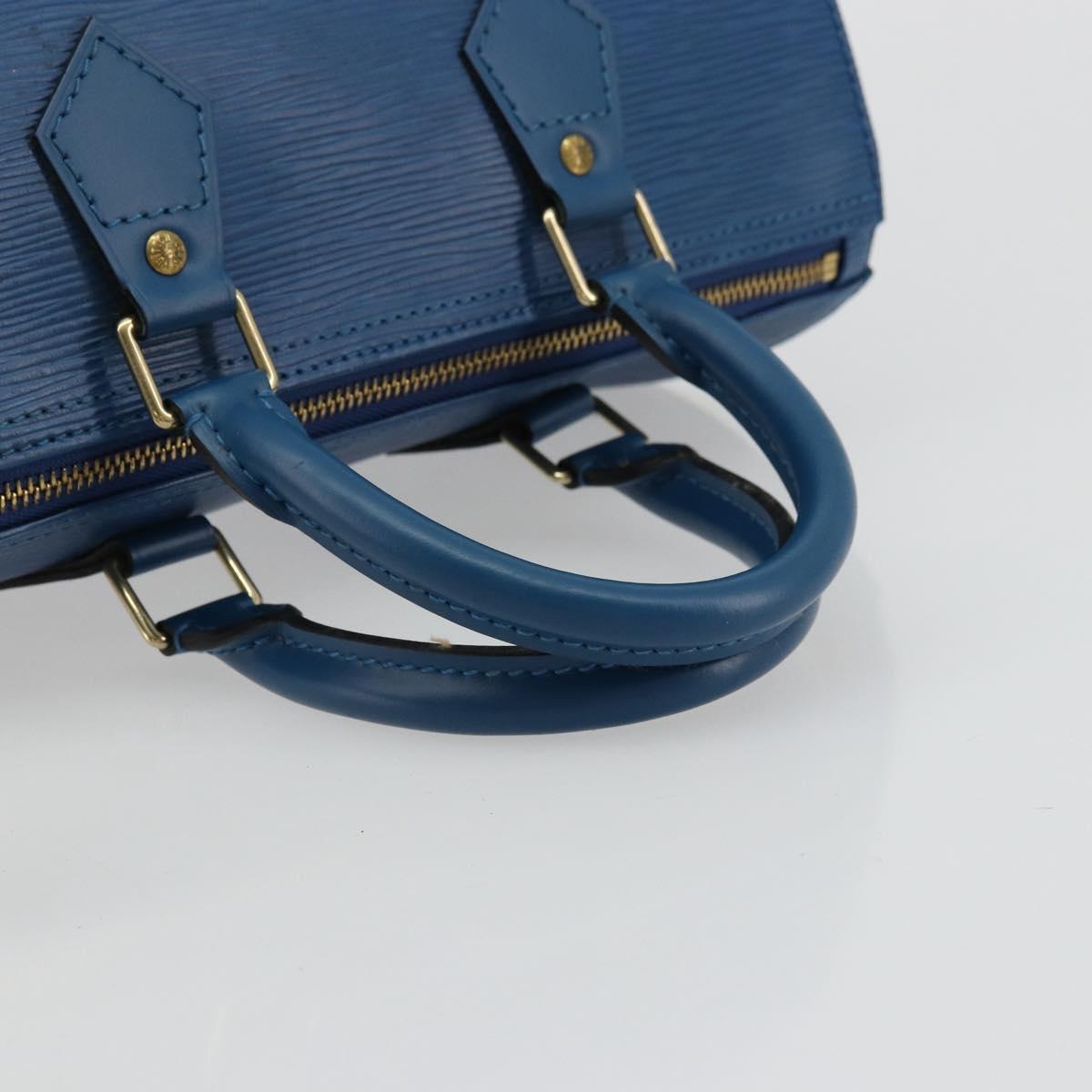LOUIS VUITTON Epi Speedy 25 Hand Bag Toledo Blue M43015 LV Auth 177728A