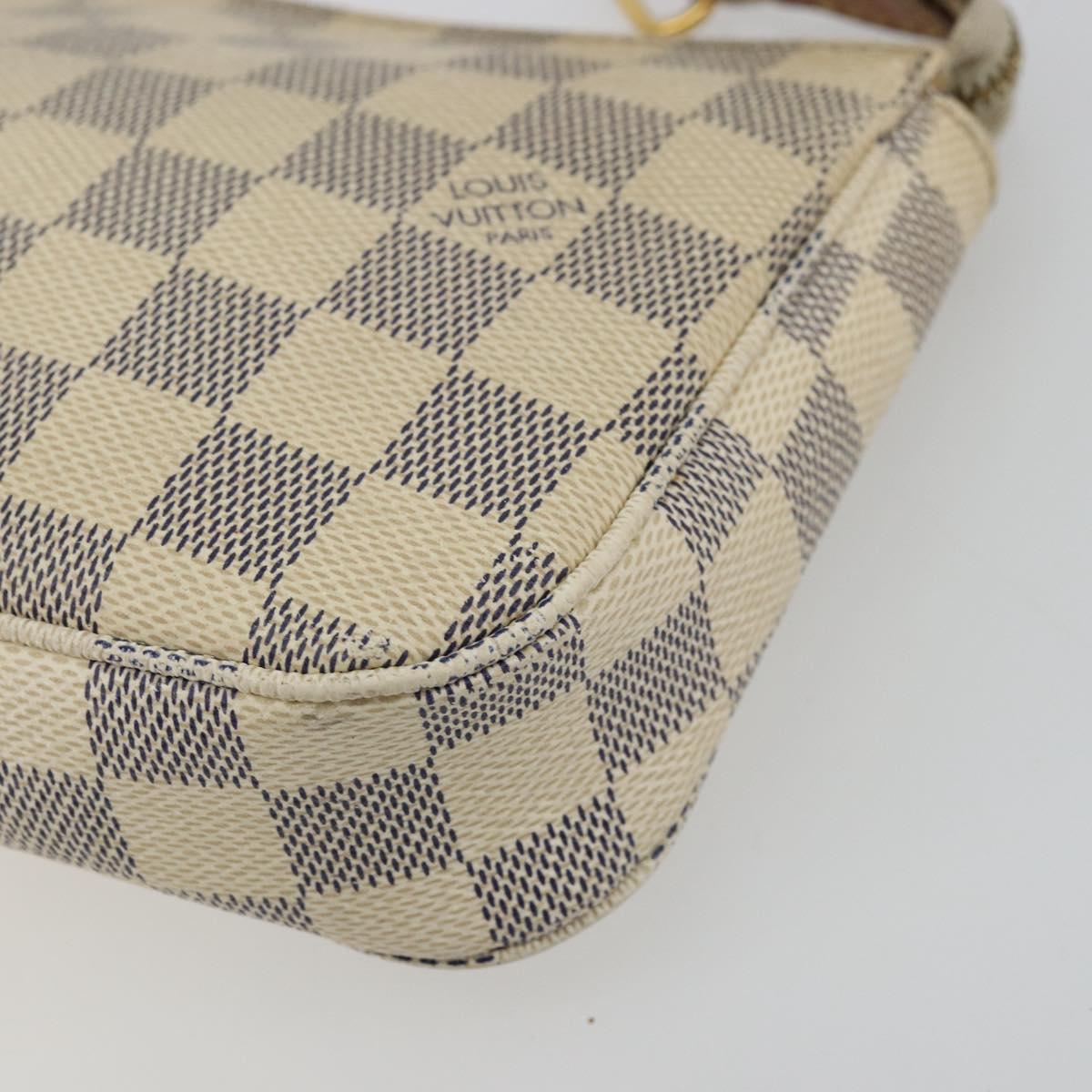 LOUIS VUITTON Damier Azur Pochette Accessoires Pouch N41207 LV Auth 177734A