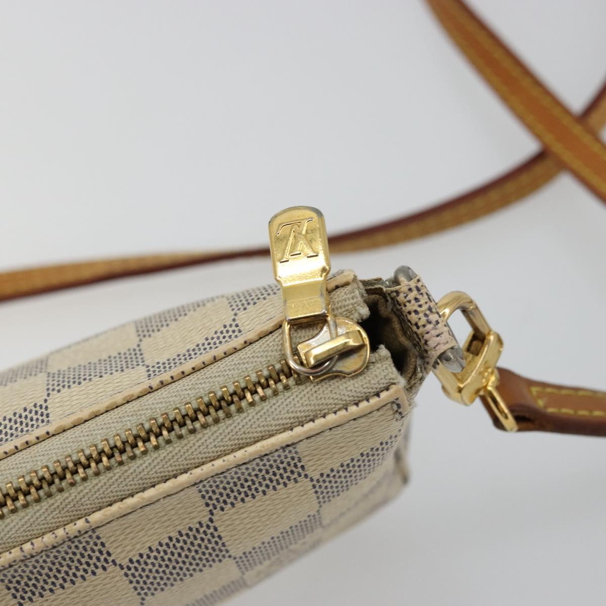 LOUIS VUITTON Damier Azur Pochette Accessoires Pouch N41207 LV Auth 177734A