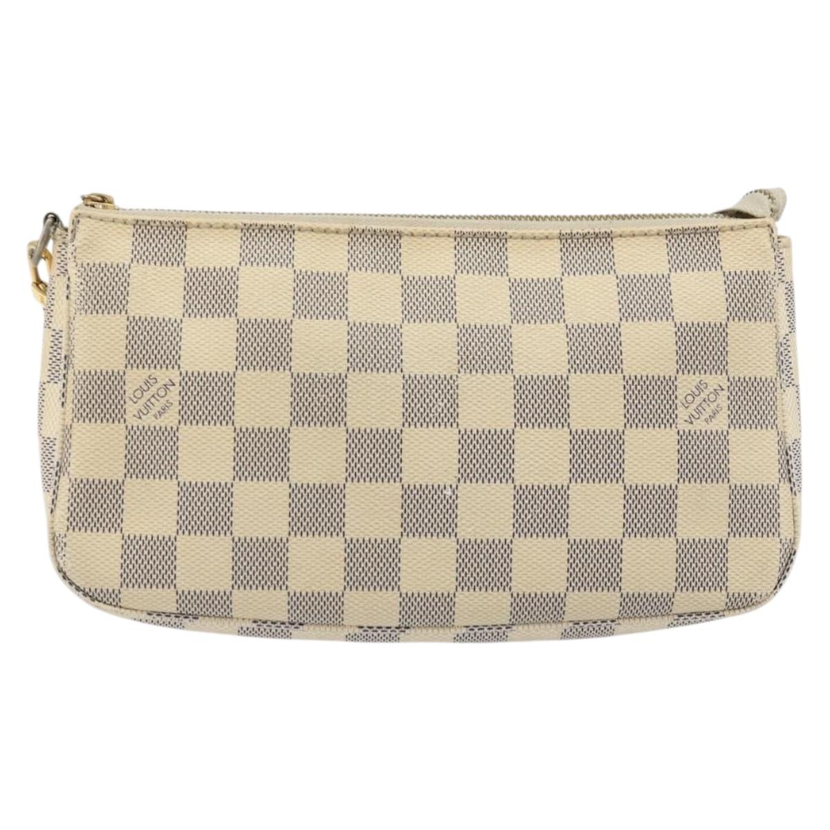 LOUIS VUITTON Damier Azur Pochette Accessoires Pouch N41207 LV Auth 177734A