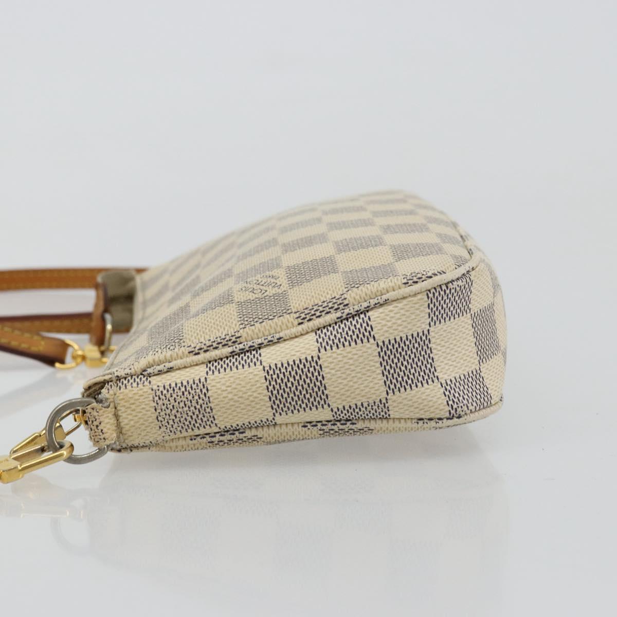 LOUIS VUITTON Damier Azur Pochette Accessoires Pouch N41207 LV Auth 177734A