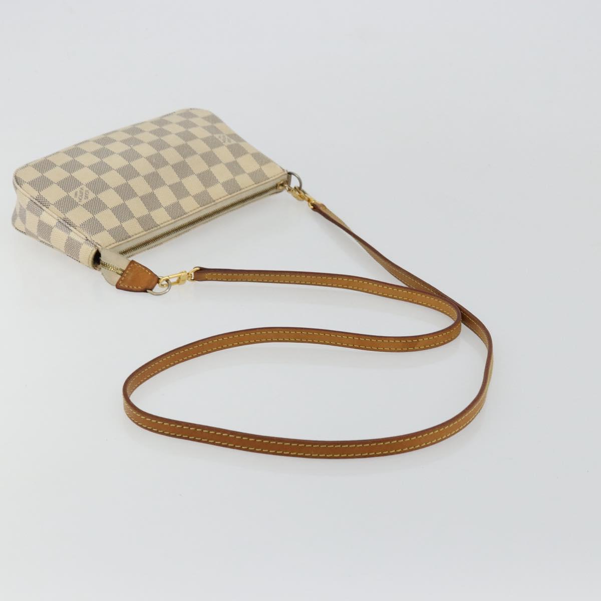 LOUIS VUITTON Damier Azur Pochette Accessoires Pouch N41207 LV Auth 177734A